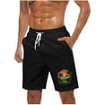 thumbnail image 2 of LADIGASU Men Casual Fashion Print Shorts With Pockets Elastic Waist Beach Pants, 2 of 5