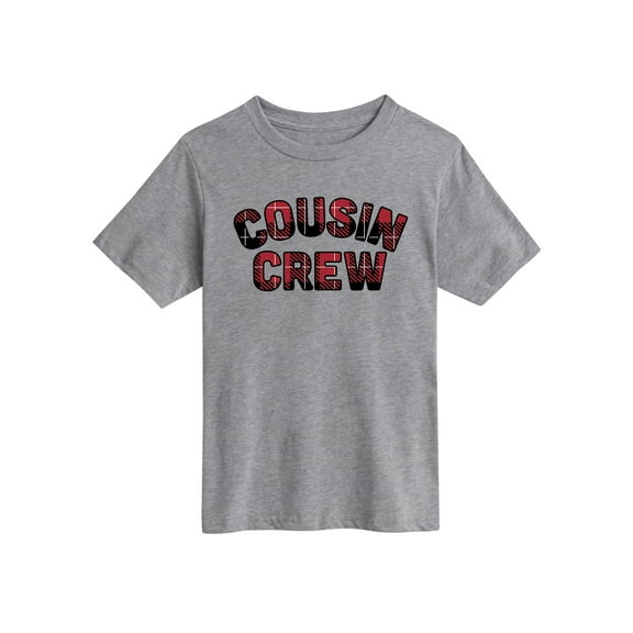 Instant Message - Cousin Crew Red Plaid Fill - Youth Short Sleeve Tee