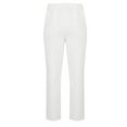 thumbnail image 4 of Puntoco Pantalones de traje casuales de pierna recta y ancha con botones y cremallera de color sólido para hombre, 4 of 6