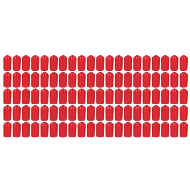 Protecteur de Filetage, 100 Pcs Couvercle de Bouchon de Vis Rouge Couvercle de Bouchon de Filetage Véritable Excellence