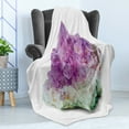 thumbnail image 4 of Amethyst Soft Flannel Fleece Throw Blanket, Crystal Like Purple Precious Gem Lavender Hues Natural Mineral Raw Geology, Cozy Plush for Indoor and Outdoor Use, 50" x 70", Multicolor, by Ambesonne, 4 of 5