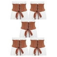 thumbnail image 3 of Decodeary Ceinture Large pour Femmes sous-Poitrine Cosplay Nœud Papillon Taille Extensible Marron Clair Type A 5Set, 3 of 6