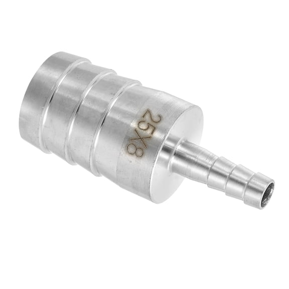 1" to 5/16" Hose Barb Reducer Pipe Fitting, 304 Stainless Steel Hose Pipe Fitting Sanitary Adapter for Vacuum Systems, Industrial Pipe Connections, Silver