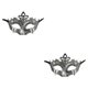 thumbnail image 1 of Qarigey Accesorios de media cara Retro Prom Masquerade Bola veneciana Fiesta Rendimiento Danza Decoración Halloween plata antigua plata antigua 2piezas Qarigey CBP373012, 1 of 6