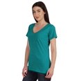 thumbnail image 3 of Inkmeso V Neck Basic Tee Classic fit short sleeves Tshirt For Women Summer Cotton Tops XS,3XL, 3 of 8