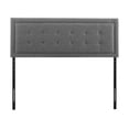thumbnail image 3 of Modern Sleep Melbourne Tufted Upholstered Headboard, Gray and Queen, 3 of 8