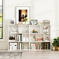 thumbnail image 6 of 31 Inch 3-Tier White Bookcase, 7 Cube Bookshelf with Storage, Wooden Open Book Shelfs with Legs Bookcases Fit for Living Room, Bedroom, Office, 6 of 8