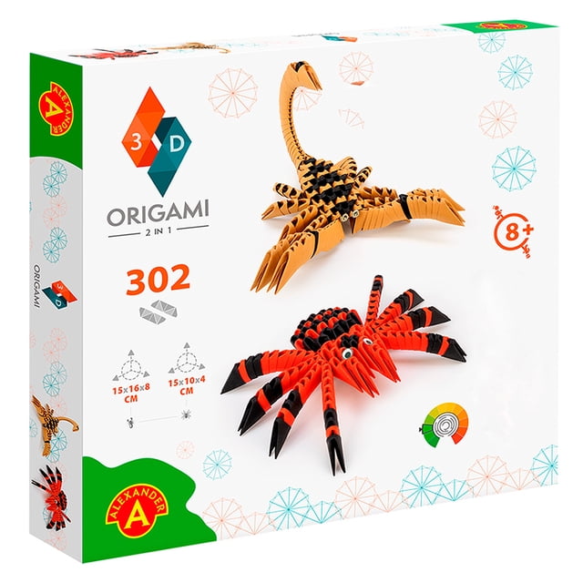 Papel para Manualidad Origami 3D Alexander A 2 en 1 Araña y Escorpión 2565-O