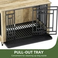 thumbnail image 5 of Uforic 38" Dog Crate Furniture with 4 Wheels, Indoor Furniture Style Wooden Large Dog Kennel, Greige, 5 of 8