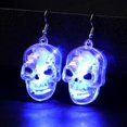 thumbnail image 3 of Halloween Earrings Pumpkin Glow Drop Dangle Earrings Hook Earrings LED Light Nightclub Party Accessories for Women Q8Z7, 3 of 9