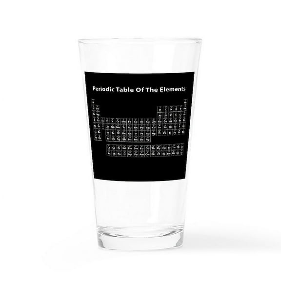 CafePress - Black Periodic Table - Pint Glass, Drinking Glass, 16 oz. CafePress