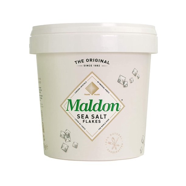 Maldon Salt, Sea Salt Flakes, 20 oz (570 g), Resealable Tub, Kosher
