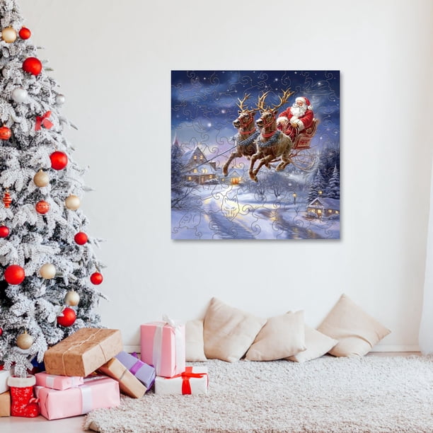 Fiudx Artículos en oferta con ofertas flash Rompecabezas de madera con forma de criatura alienígena tridimensional irregular para Navidad, festival de desarrollo de productos, diversión e interés par