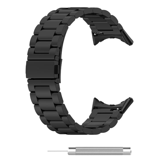 Heavy Duty Adjustable Stainless Steel Three Bead Watch Band For Watch 4 3 41mm 45mm Replacement Straps For Smartwatches