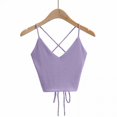 thumbnail image 1 of Crop Tops pour Femmes Aguichant Dos Nu Crop Top Noir, 1 of 8