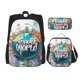 thumbnail image 1 of Fotbe Travel Around The World Set Escolar 3 en 1 para Niños - Mochila Duradera con Lonchera Aislante y Estuche para Lápices - Mochila Escolar para Niños y Niñas, 1 of 7