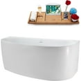thumbnail image 2 of 59" Streamline N2540CH Soaking Freestanding Tub and Tray With Internal Drain in Polished Chrome, 2 of 7