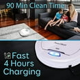 thumbnail image 3 of Pure Clean Automatic Robot Vacuum Cleaner - Lithium Battery 90 Min Run Time & Self Path Navigation - Bot Self Detects Stairs Pet Hair Allergies Robotic Home Cleaning for Carpet Hardwood Tile, 3 of 5