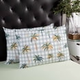 thumbnail image 4 of Palm Trees Throw Pillow Cover 24 x 36 Inch Decorative Pillow Cover Watercolor Plaid Tropical Tree Summer Lumbar Pillowcase Seasonal Rectangle Cushion Case for Couch Sofa Bed Living Room, 4 of 7