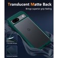 thumbnail image 4 of KOMI for Google Pixel 8A Case: Support Magnetic Charging Frosted Translucent Back Protective Phone Cover - Matte Military Grade Full Protection Drop Proof Shockproof Tough Cases - 6.1 inch (Black), 4 of 5