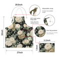 thumbnail image 7 of Pioneer Flower Floral Print Pattern Apron-Garden Aprons for Women with Pockets-Cotton Linen Waterproof Kitchen Cooking Gardening Aprons Adjustable for Kitchen,Cooking,BBQ and Salon 33x27 Inch, 7 of 7