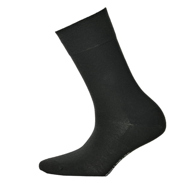 Hudson 1 par de calcetines de mujer, medias de algodón Relax, cinturilla Comfort, Unicolor Negro 35-38