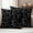 White Black, variant on Abstract Style Outdoor Waterproof Pillow Covers, Face Line Modern Character Art Navy Blue Decorative Square Throw Pillowcase Sofa Cushion Sham for Patio/Couch/Chair, 24"x24" 2 Pack