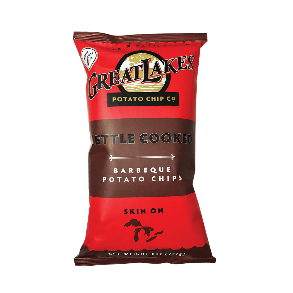 Great Lakes Potato Chips, Kettle Cooked, Barbeque, 8 Oz