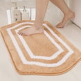 thumbnail image 7 of Extra Thick Bath Linen Rug Set Soft Plush Anti-Slip Bath Mat Water Absorbent Shaggy Polyester for Bathroom Living Room Bedroom Gray 24x36 Inches, 7 of 7