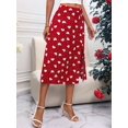 thumbnail image 4 of Women'S Slit Split Long Skirts High Waisted Maxi Skirts Red XL, 4 of 8