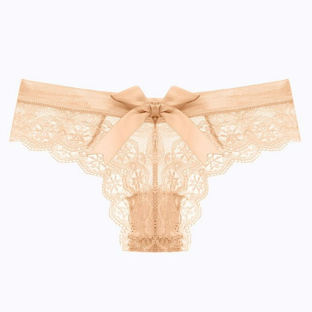 TrowBridge-Tanga de encaje Sexy para mujer, bragas con lazo dulce, ropa interior ahuecada de nailon, tangas deportivas sin costuras, lencería erótica