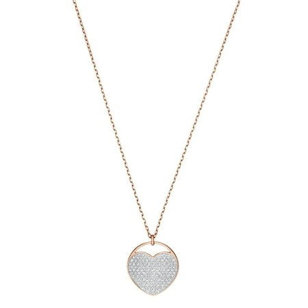 - Swarovski Crystal Rose Gold-Tone Ginger Heart Pendant Necklace
