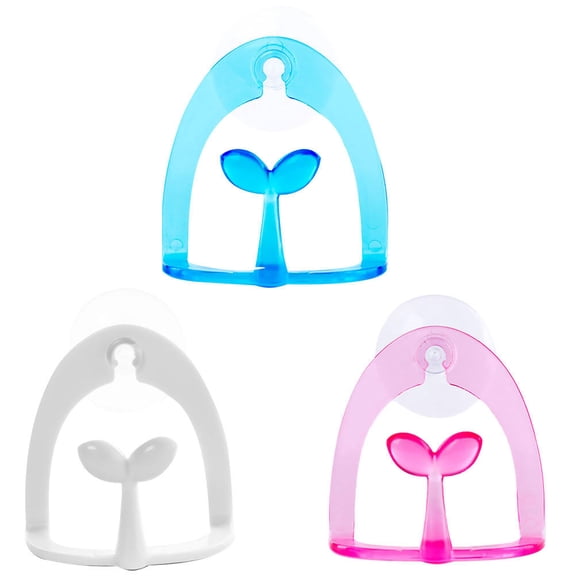 DRAFIDEEP 3Pcs Drying Rack Kitchen Suction Cup Design Plastic Storage Organizer Assorted Color