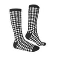 thumbnail image 3 of Balery Anchor Black Tartan Plaid Printed Novelty Socks Men's Women's Crew Socks Sports Socks Knee High Socks Cotton Socks Quirky and Cool Socks, 3 of 9