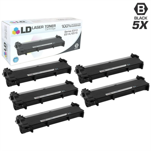 LD © Compatible Dell 593BBKD / P7RMX Set of 5 Black Laser Toner Cartridges E310dw E514dw E515dn