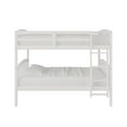 thumbnail image 4 of Castle Place Mid-Century Twin over Twin Wooden Convertible Bunk Bed, White, 4 of 16