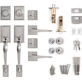 thumbnail image 3 of Ensemble de Poignées de Porte d'Entrée, Ensemble de Serrure de Porte d'Entrée en Nickel Satiné, Ensemble de Poignées d'Entrée avec Serrure, Pêne Dormant à Cylindre Simple et Poignée à Bouton, Réversible pour Portes Droitier et Gaucher (Antique_, 3 of 7