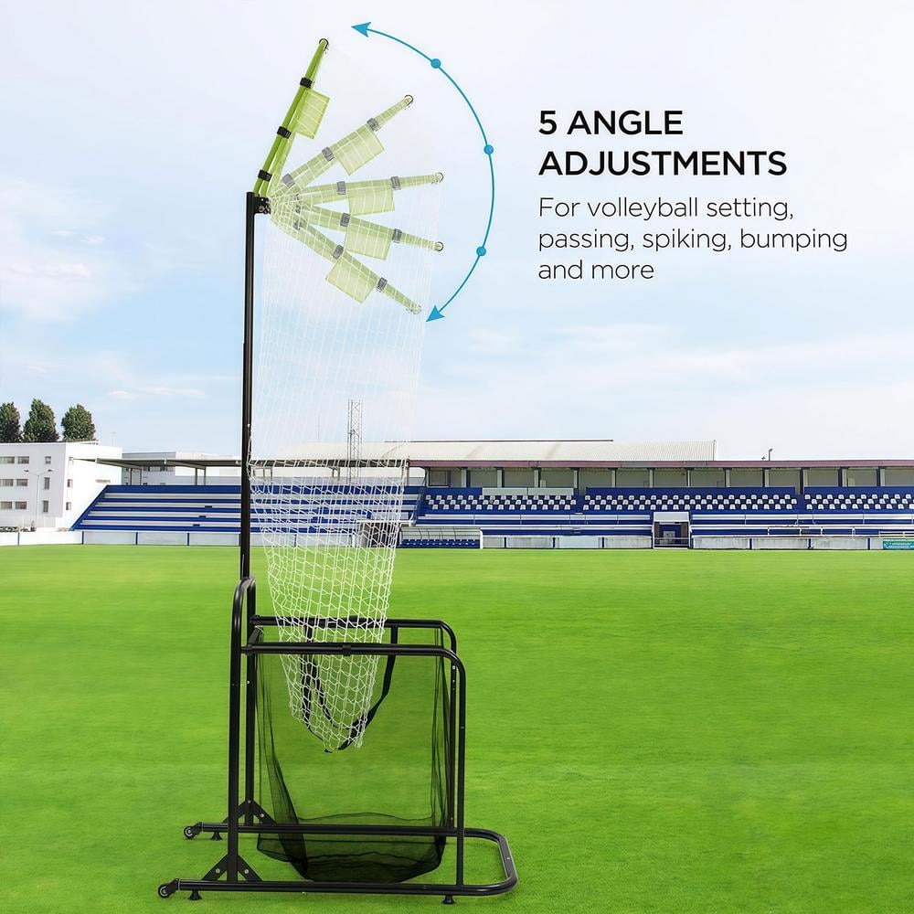 Volleyball Setting Trainer Volleyball Setter Training Equipment Adjustable Height Angle Practice Volleyball Net for Indoor and Outdoor Practice
