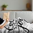 thumbnail image 3 of Choose Joy Soft Flannel Fleece Throw Blanket, Wise and Encouraging Happy Text on a Plain Background Monochrome, Cozy Plush for Indoor and Outdoor Use, 50" x 70", Charcoal Grey and White, by Ambesonne, 3 of 5