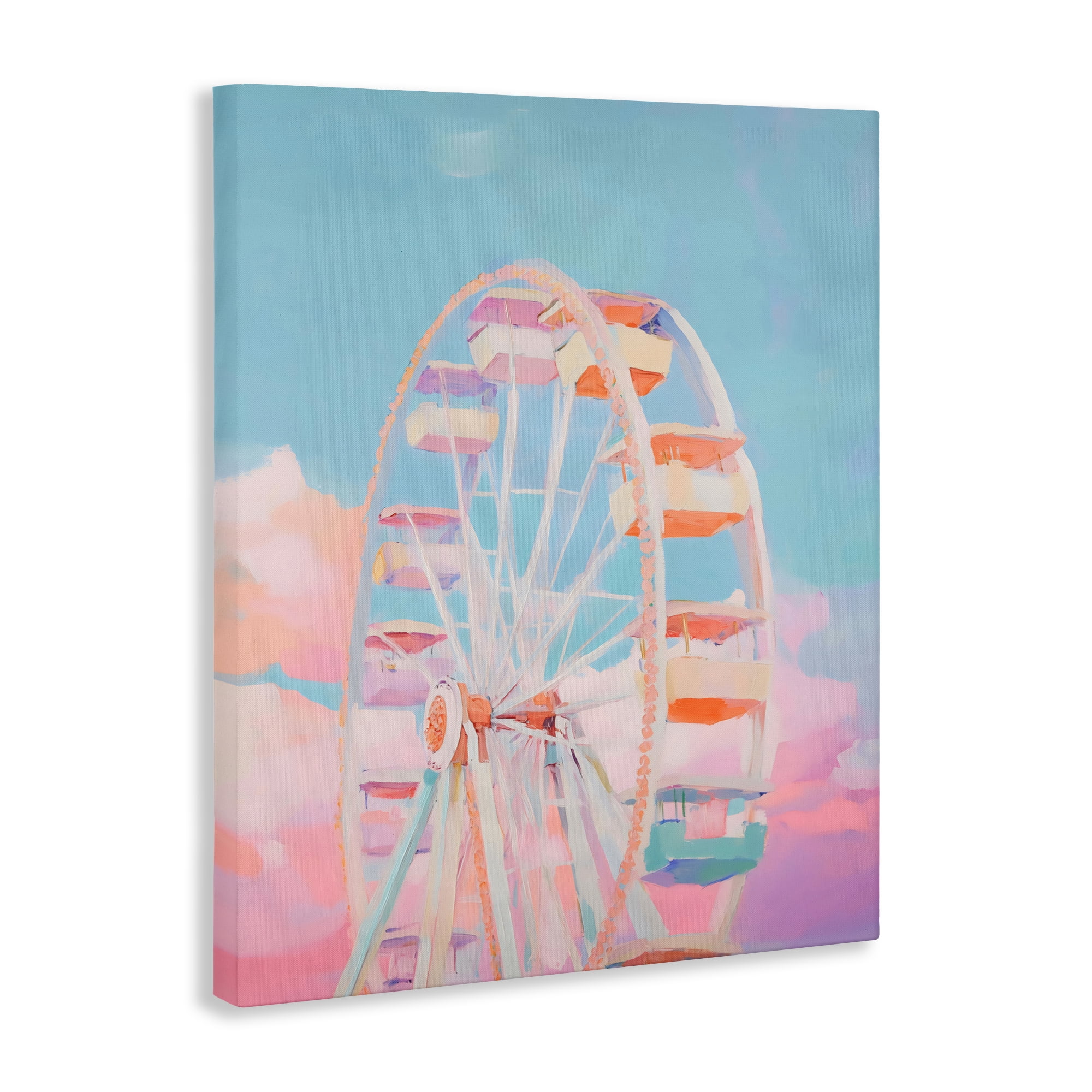 Stupell Industries Ferris Wheel & Cotton Candy Sky Canvas Wall Art, design by The Prints Vibe