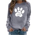 thumbnail image 2 of Puntoco - Camiseta estampada para mujer, blusa de manga larga, cuello redondo, tops casuales, sudadera Puntoco Puntoco-3168, 2 of 4
