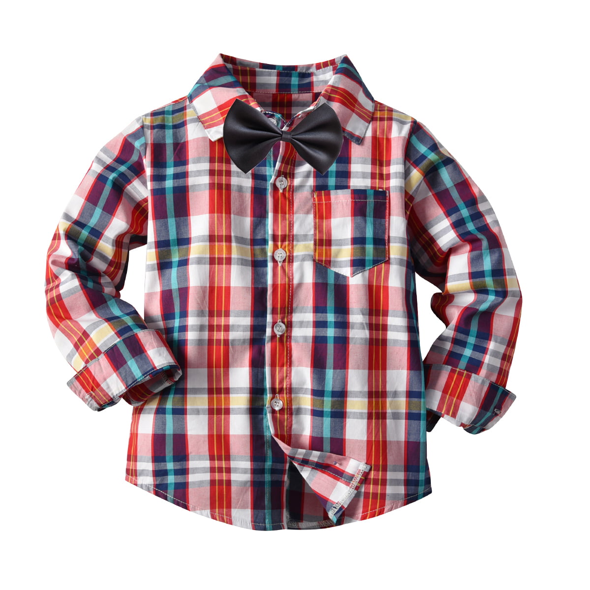 England Check Shirt Long Sleeve Baby White/Red 