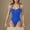 B_Blue, variant on MGDXOX One Piece Swimsuit for Women Tummy Control V-Neck Bathing Suit Ruched Corset Cheeky Swimwear Beach Pool White XL