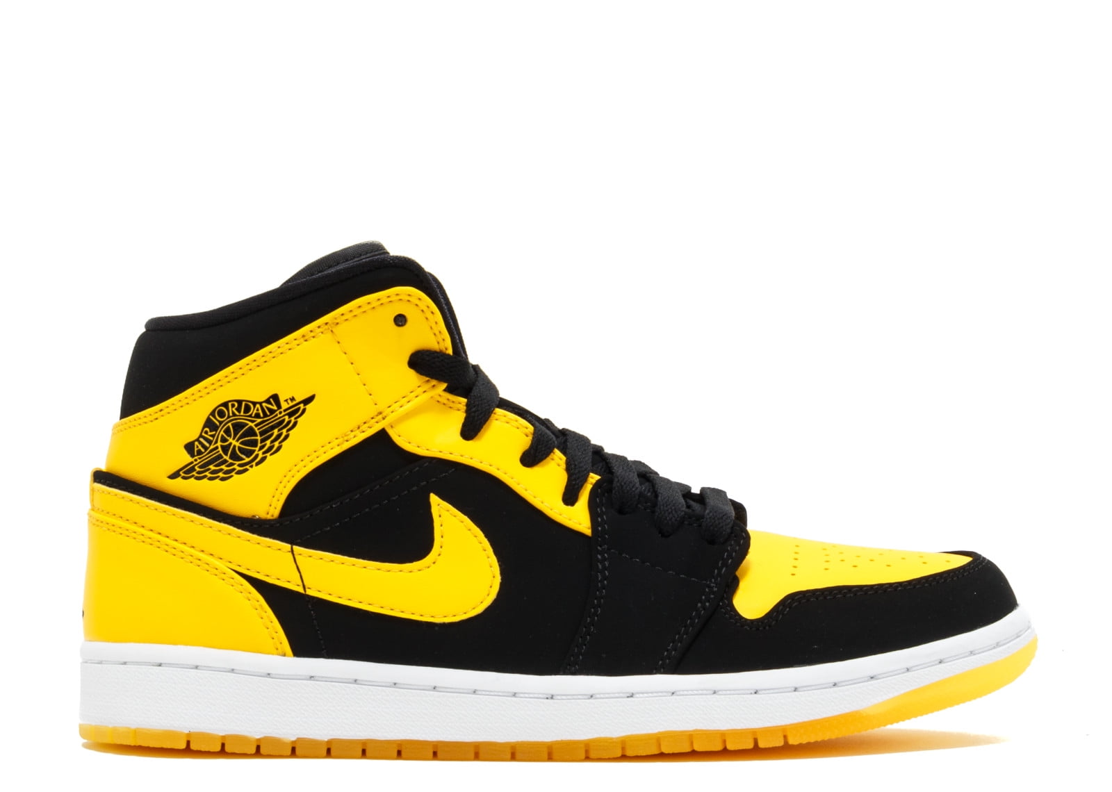 black and yellow air jordan 1 mid