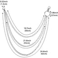 thumbnail image 2 of Cadenas De Vaqueros, Cartera De Metal, Cadena Para Pantalones, Bolsillo Plateado, Cadena Punk, Cadenas De Hip Hop Rock 1 Uds Yuarrent AP007555-02, 2 of 5