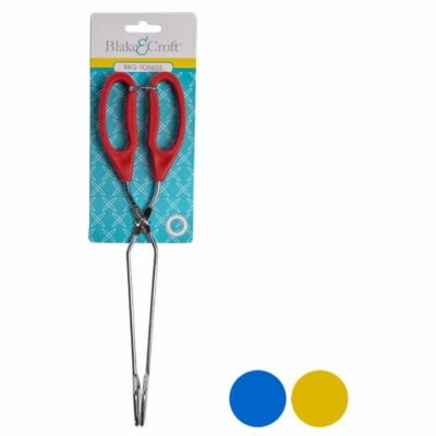 Serving /BBQ Tongs, Chromed Iron/Plastic, 12-In. - G25727E