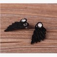 thumbnail image 4 of 2 Pares Pendientes Perno Patrón Alas de Ángel Color con Rhinestone de Moda para Mujer Sunnimix Pendientes Punk Rock, 4 of 8