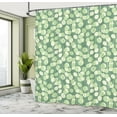 thumbnail image 5 of Ambesonne Leaves Shower Curtain, Abstract Circular Motifs, 69"Wx70"L, Laurel Green Pale Green, 5 of 5