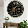 thumbnail image 5 of THE GEARS CLOCK Wall Clock with Real Moving Gears IR-LI_ 32 in Round BLACK-ANTIQUE, 5 of 15