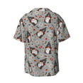 thumbnail image 2 of KLL Halloween Gnome Print Men's Shirt Short Sleeve Button Down Summer Cuba Beach Shirts- X-Large, 2 of 7